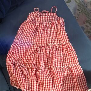 GAP Kids Red and White Checkered Dress